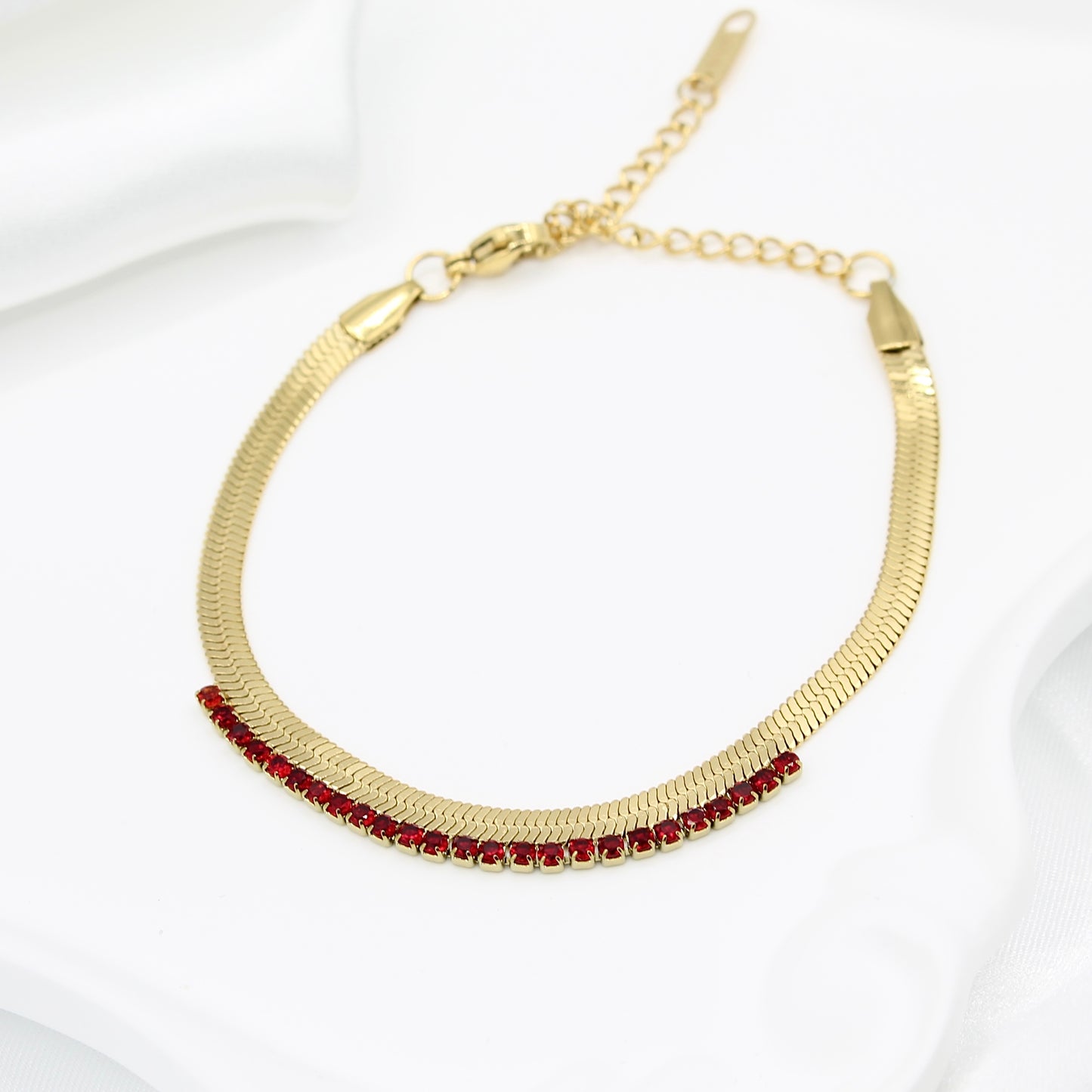 GOLD RED ROMANCE BRACELET