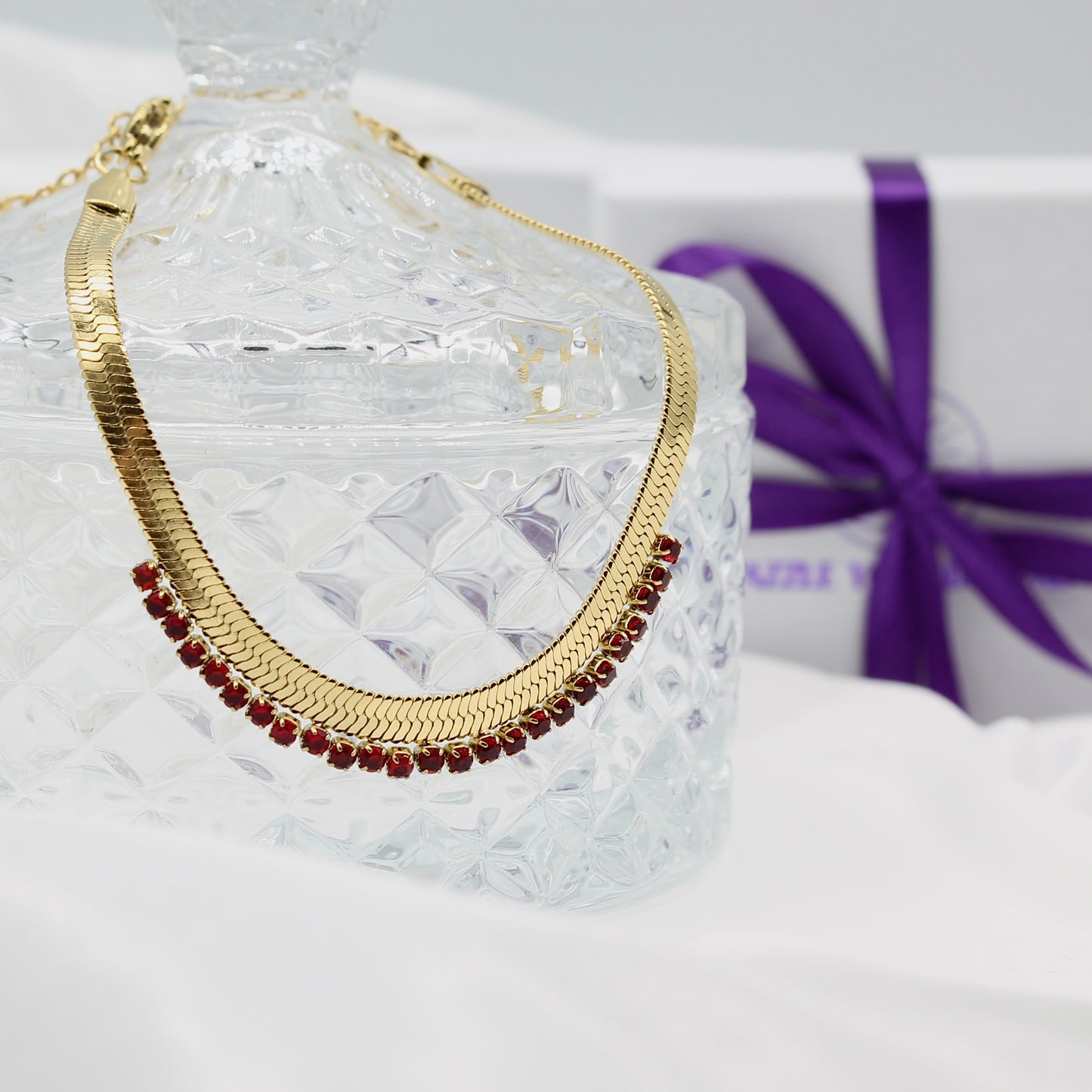 GOLD RED ROMANCE BRACELET