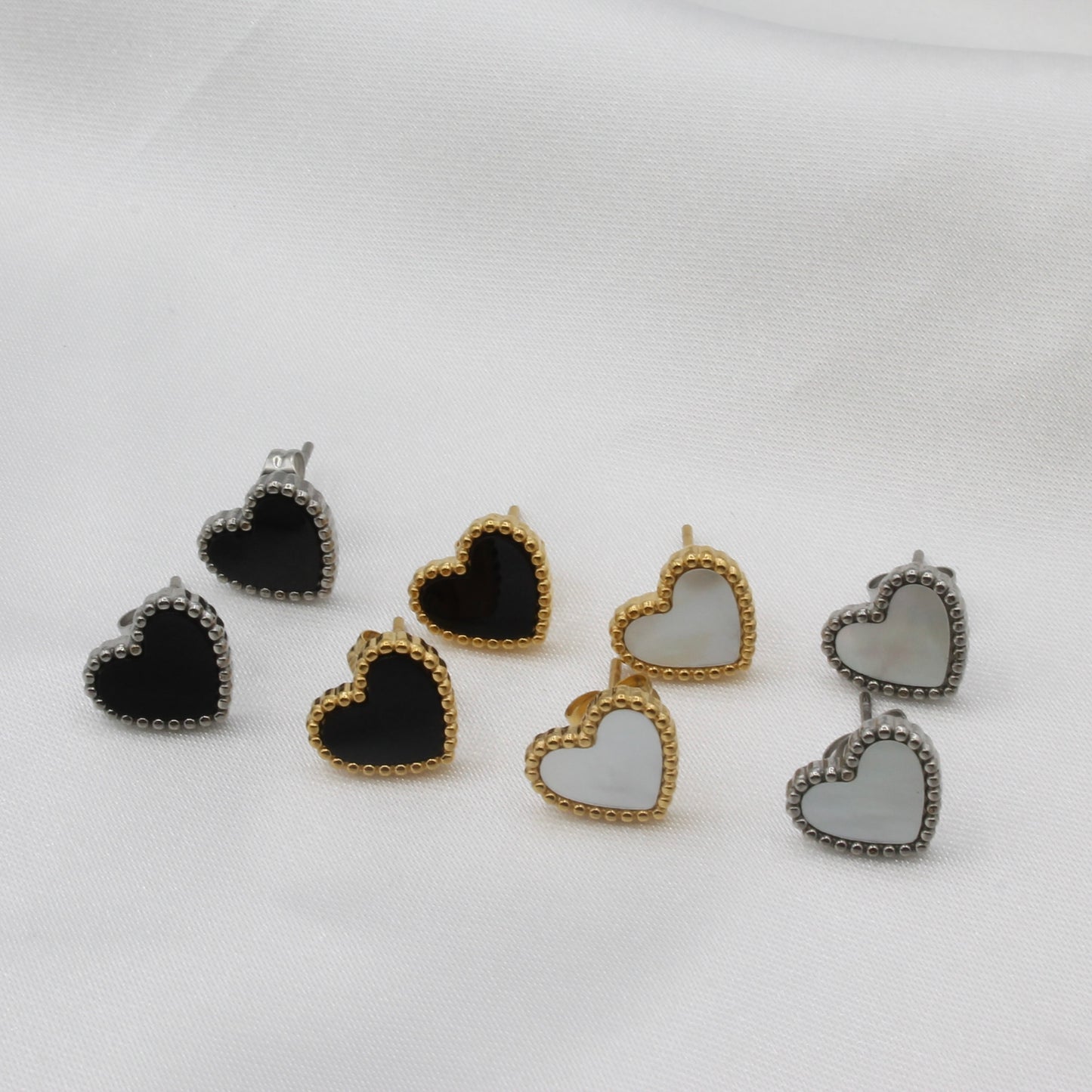 LOVE HEART STUD EARRINGS