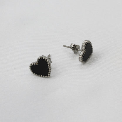 LOVE HEART STUD EARRINGS