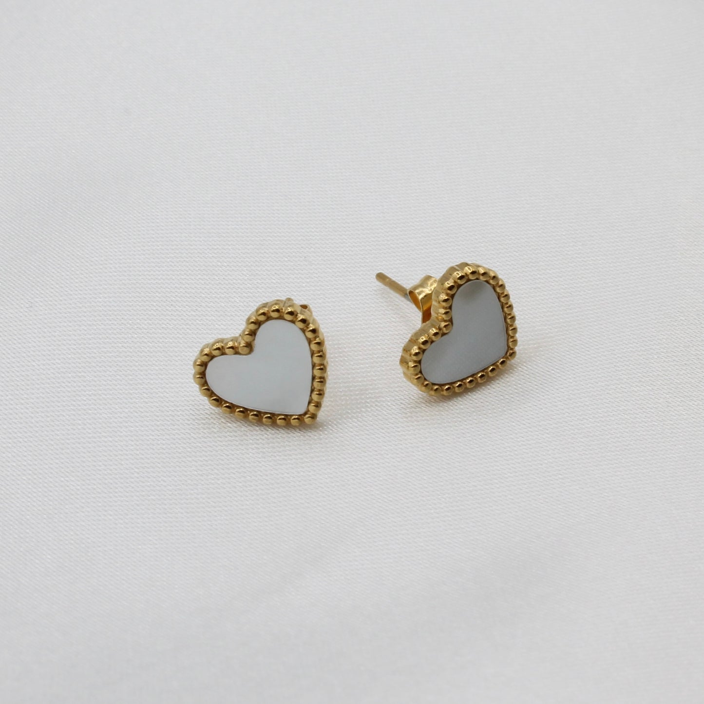 LOVE HEART STUD EARRINGS