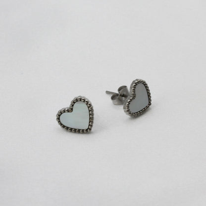 LOVE HEART STUD EARRINGS