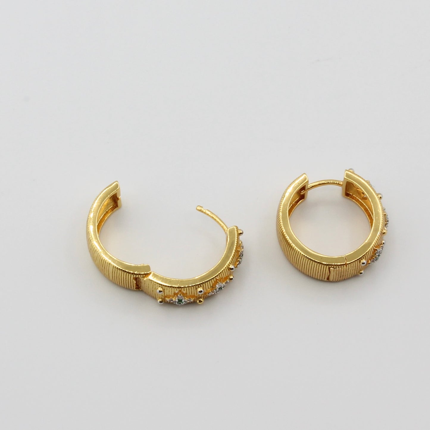 AISHA HUGGIE HOOP EARRINGS