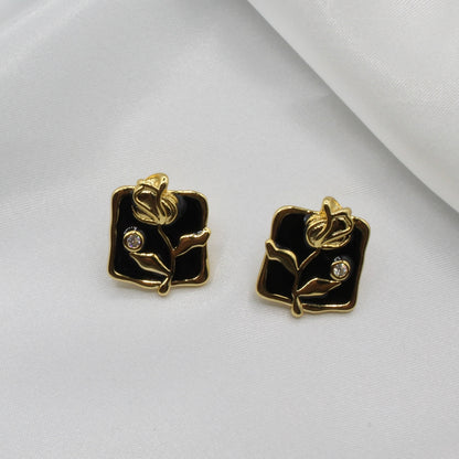 ROSE STUD EARRINGS