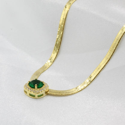 EMERALD SNAKE NECKLACE