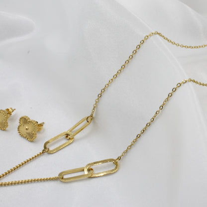 LUCKY GOLD CLOVER SET