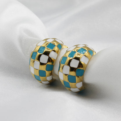 RUTH BLUE STUD EARRINGS