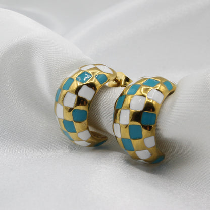 RUTH BLUE STUD EARRINGS