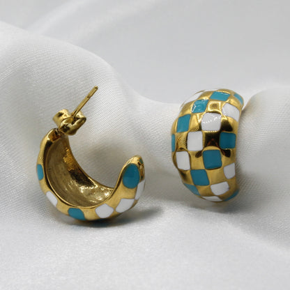 RUTH BLUE STUD EARRINGS