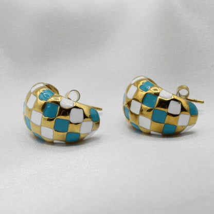 RUTH BLUE STUD EARRINGS