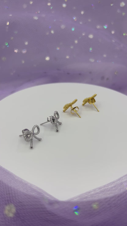 BOW STUD EARRINGS