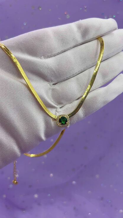 EMERALD SNAKE NECKLACE