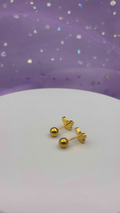 BLACK BUTTERFLY EAR PIERCING